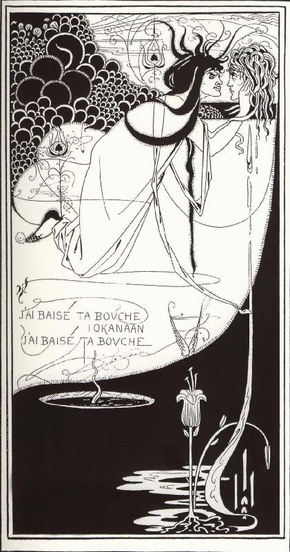 Aubrey Beardsley I have kissed your mouth lokanaan oil painting image